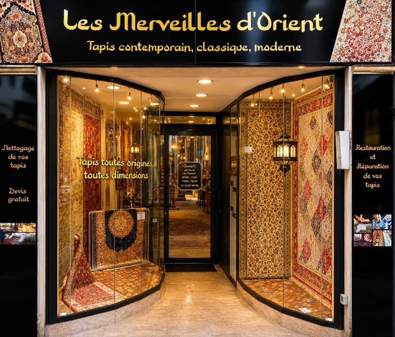 Les Merveilles d’Orient : vente, restauration, réparation et nettoyage de tapis sur Saumur et dans toute la France : Venez découvrir un large choix de tapis d’Orient à notre boutique au 25 Rue Saint-Jean à Saumur. Le vendeur Charles Laroche gérant du magasin sera vous accueillir avec un grand plaisir pour des renseignements ou pour des achats. Déplacement dans toute la France et envoie dans toute l’Europe. Nos équipes se déplacent pour redonner vie à vos textiles les plus précieux :  dépoussiérage / dessablage  et nettoyage de tapis. Restauration de tapis et tapisserie, réparation de lisières, franges, relainage. Création de teinte, recolorisation des couleurs, traitement des trames. Les Merveilles d’Orient : vente, restauration, réparation et nettoyage de tapis sur Saumur et dans toute la France